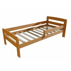 Dětská postel se zábranou VMK008C KIDS (Rozměr: 80 x 160 cm, Barva dřeva: moření olše)