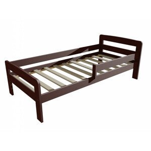 Dětská postel se zábranou VMK008C KIDS (Rozměr: 70 x 160 cm, Barva dřeva: moření ořech)