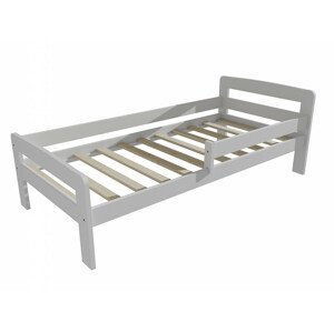 Dětská postel se zábranou VMK008C KIDS (Rozměr: 70 x 160 cm, Barva dřeva: barva bílá)