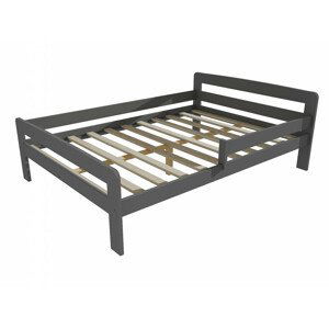 Dětská postel se zábranou VMK008C KIDS (Rozměr: 120 x 200 cm, Barva dřeva: barva šedá)
