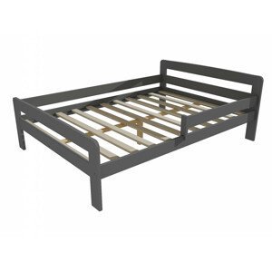 Dětská postel se zábranou VMK008C KIDS (Rozměr: 140 x 200 cm, Barva dřeva: barva šedá)