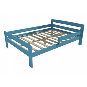 Dětská postel se zábranou VMK008C KIDS (Rozměr: 140 x 200 cm, Barva dřeva: barva modrá)