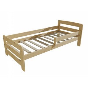 Dětská postel se zábranou VMK008D KIDS (Rozměr: 100 x 200 cm, Barva dřeva: bezbarvý lak)
