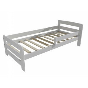 Dětská postel se zábranou VMK008D KIDS (Rozměr: 70 x 160 cm, Barva dřeva: barva bílá)