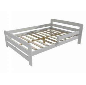 Dětská postel se zábranou VMK008D KIDS (Rozměr: 120 x 200 cm, Barva dřeva: barva bílá)