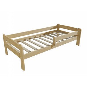 Dětská postel se zábranou VMK009C KIDS (Rozměr: 100 x 200 cm, Barva dřeva: bezbarvý lak)
