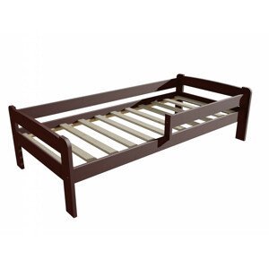 Dětská postel se zábranou VMK009C KIDS (Rozměr: 70 x 160 cm, Barva dřeva: moření ořech)