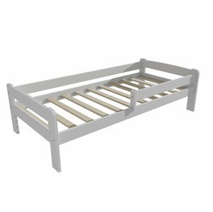 Dětská postel se zábranou VMK009C KIDS (Rozměr: 80 x 160 cm, Barva dřeva: barva bílá)