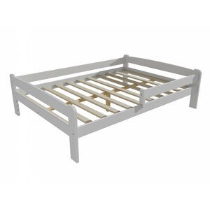 Dětská postel se zábranou VMK009C KIDS (Rozměr: 120 x 200 cm, Barva dřeva: barva bílá)