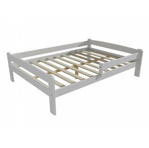 Dětská postel se zábranou VMK009C KIDS (Rozměr: 140 x 200 cm, Barva dřeva: barva bílá)