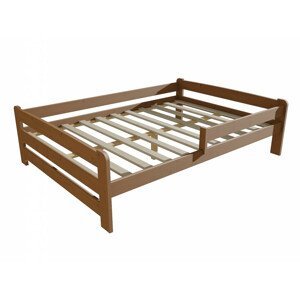 Dětská postel se zábranou VMK009D KIDS (Rozměr: 120 x 200 cm, Barva dřeva: moření dub)