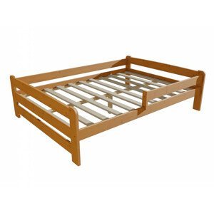Dětská postel se zábranou VMK009D KIDS (Rozměr: 120 x 200 cm, Barva dřeva: moření olše)