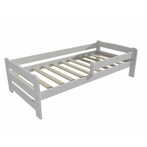 Dětská postel se zábranou VMK009D KIDS (Rozměr: 70 x 160 cm, Barva dřeva: barva bílá)