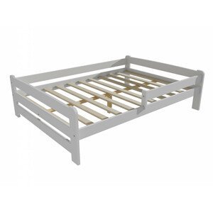 Dětská postel se zábranou VMK009D KIDS (Rozměr: 120 x 200 cm, Barva dřeva: barva bílá)