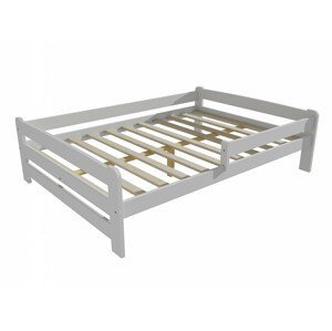 Dětská postel se zábranou VMK009D KIDS (Rozměr: 140 x 200 cm, Barva dřeva: barva bílá)