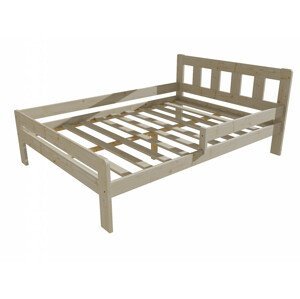 Dětská postel se zábranou VMK010C KIDS (Rozměr: 120 x 200 cm, Barva dřeva: surové dřevo)