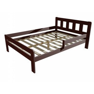 Dětská postel se zábranou VMK010C KIDS (Rozměr: 120 x 200 cm, Barva dřeva: moření ořech)