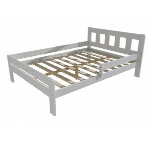 Dětská postel se zábranou VMK010C KIDS (Rozměr: 120 x 200 cm, Barva dřeva: barva bílá)