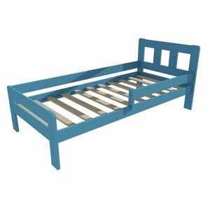 Dětská postel se zábranou VMK010C KIDS (Rozměr: 70 x 160 cm, Barva dřeva: barva modrá)