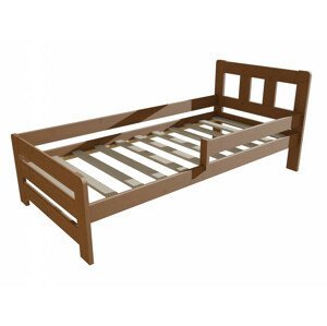 Dětská postel se zábranou VMK010D KIDS (Rozměr: 80 x 180 cm, Barva dřeva: moření dub)