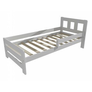 Dětská postel se zábranou VMK010D KIDS (Rozměr: 90 x 170 cm, Barva dřeva: barva bílá)
