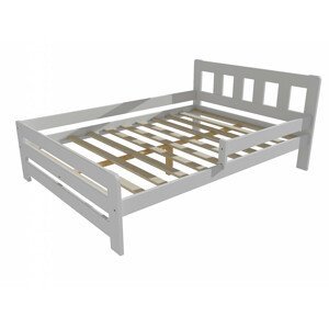 Dětská postel se zábranou VMK010D KIDS (Rozměr: 120 x 200 cm, Barva dřeva: barva bílá)