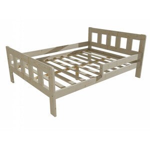 Dětská postel se zábranou VMK010EA KIDS (Rozměr: 140 x 200 cm, Barva dřeva: surové dřevo)