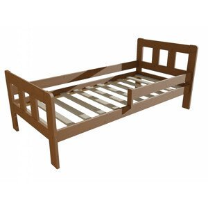 Dětská postel se zábranou VMK010EA KIDS (Rozměr: 80 x 170 cm, Barva dřeva: moření dub)
