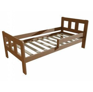 Dětská postel se zábranou VMK010EA KIDS (Rozměr: 90 x 170 cm, Barva dřeva: moření dub)