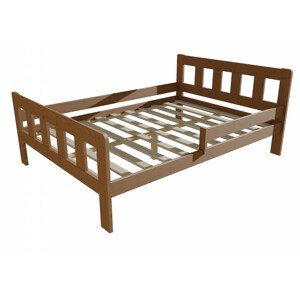 Dětská postel se zábranou VMK010EA KIDS (Rozměr: 120 x 200 cm, Barva dřeva: moření dub)