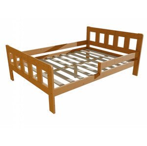 Dětská postel se zábranou VMK010EA KIDS (Rozměr: 140 x 200 cm, Barva dřeva: moření olše)