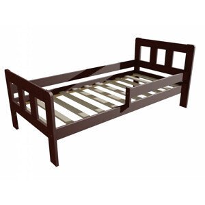 Dětská postel se zábranou VMK010EA KIDS (Rozměr: 80 x 160 cm, Barva dřeva: moření ořech)