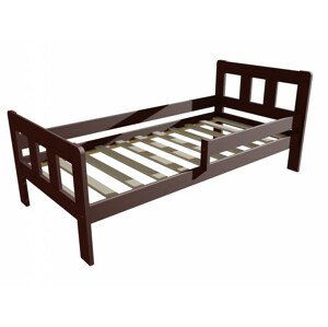 Dětská postel se zábranou VMK010EA KIDS (Rozměr: 80 x 170 cm, Barva dřeva: moření ořech)