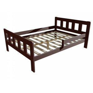 Dětská postel se zábranou VMK010EA KIDS (Rozměr: 120 x 200 cm, Barva dřeva: moření ořech)