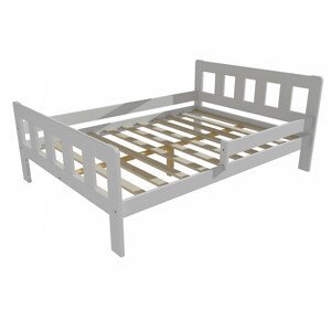 Dětská postel se zábranou VMK010EA KIDS (Rozměr: 120 x 200 cm, Barva dřeva: barva bílá)