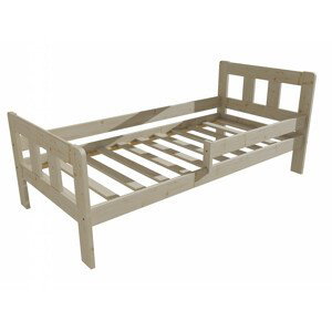 Dětská postel se zábranou VMK010EA KIDS (Rozměr: 80 x 190 cm, Barva dřeva: surové dřevo)