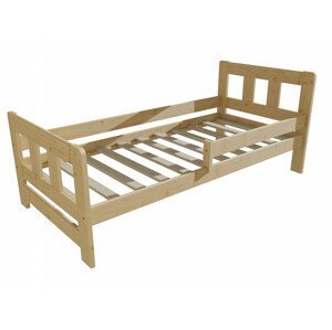 Dětská postel se zábranou VMK010FA KIDS (Rozměr: 100 x 200 cm, Barva dřeva: bezbarvý lak)