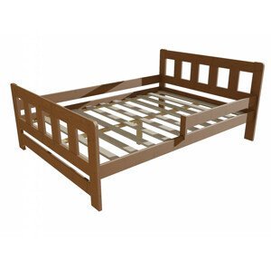 Dětská postel se zábranou VMK010FA KIDS (Rozměr: 120 x 200 cm, Barva dřeva: moření dub)