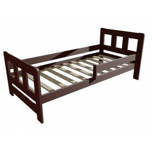 Dětská postel se zábranou VMK010FA KIDS (Rozměr: 70 x 160 cm, Barva dřeva: moření ořech)