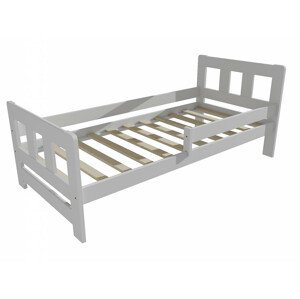 Dětská postel se zábranou VMK010FA KIDS (Rozměr: 80 x 160 cm, Barva dřeva: barva bílá)