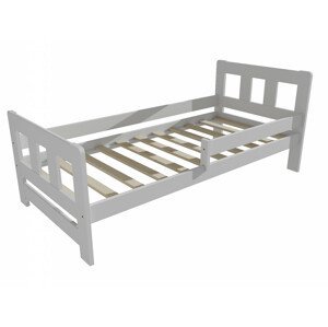 Dětská postel se zábranou VMK010FA KIDS (Rozměr: 80 x 190 cm, Barva dřeva: barva bílá)