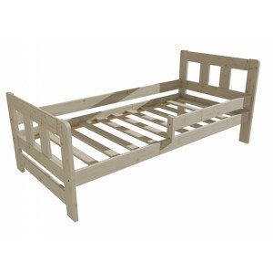 Dětská postel se zábranou VMK010FA KIDS (Rozměr: 80 x 170 cm, Barva dřeva: surové dřevo)