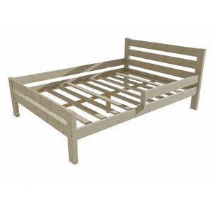 Dětská postel se zábranou VMK011C KIDS (Rozměr: 120 x 200 cm, Barva dřeva: surové dřevo)
