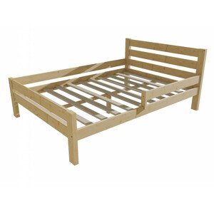 Dětská postel se zábranou VMK011C KIDS (Rozměr: 120 x 200 cm, Barva dřeva: bezbarvý lak)