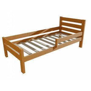 Dětská postel se zábranou VMK011C KIDS (Rozměr: 80 x 180 cm, Barva dřeva: moření olše)