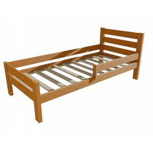 Dětská postel se zábranou VMK011C KIDS (Rozměr: 80 x 190 cm, Barva dřeva: moření olše)