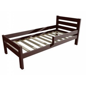 Dětská postel se zábranou VMK011C KIDS (Rozměr: 70 x 160 cm, Barva dřeva: moření ořech)