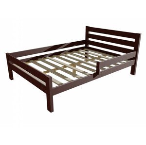 Dětská postel se zábranou VMK011C KIDS (Rozměr: 140 x 200 cm, Barva dřeva: moření ořech)