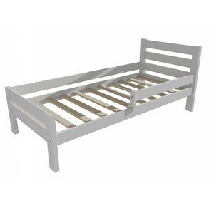 Dětská postel se zábranou VMK011C KIDS (Rozměr: 70 x 160 cm, Barva dřeva: barva bílá)