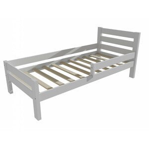 Dětská postel se zábranou VMK011C KIDS (Rozměr: 80 x 170 cm, Barva dřeva: barva bílá)